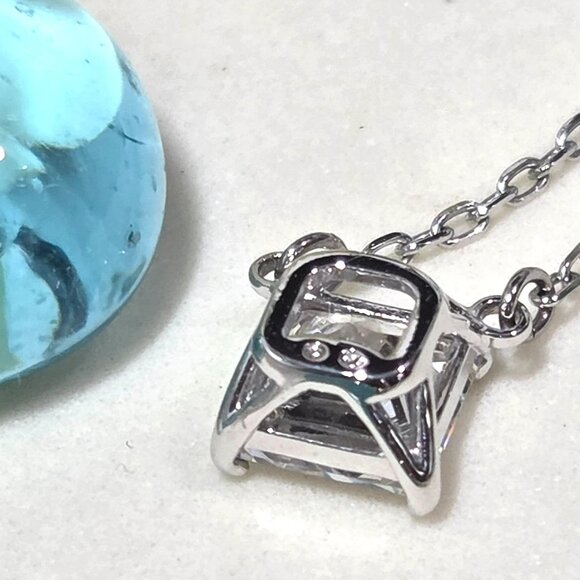 🌟Swarovski Attract Crystal Necklace Princess Square Cut Solitaire Pendant 🌟 - Picture 7 of 10
